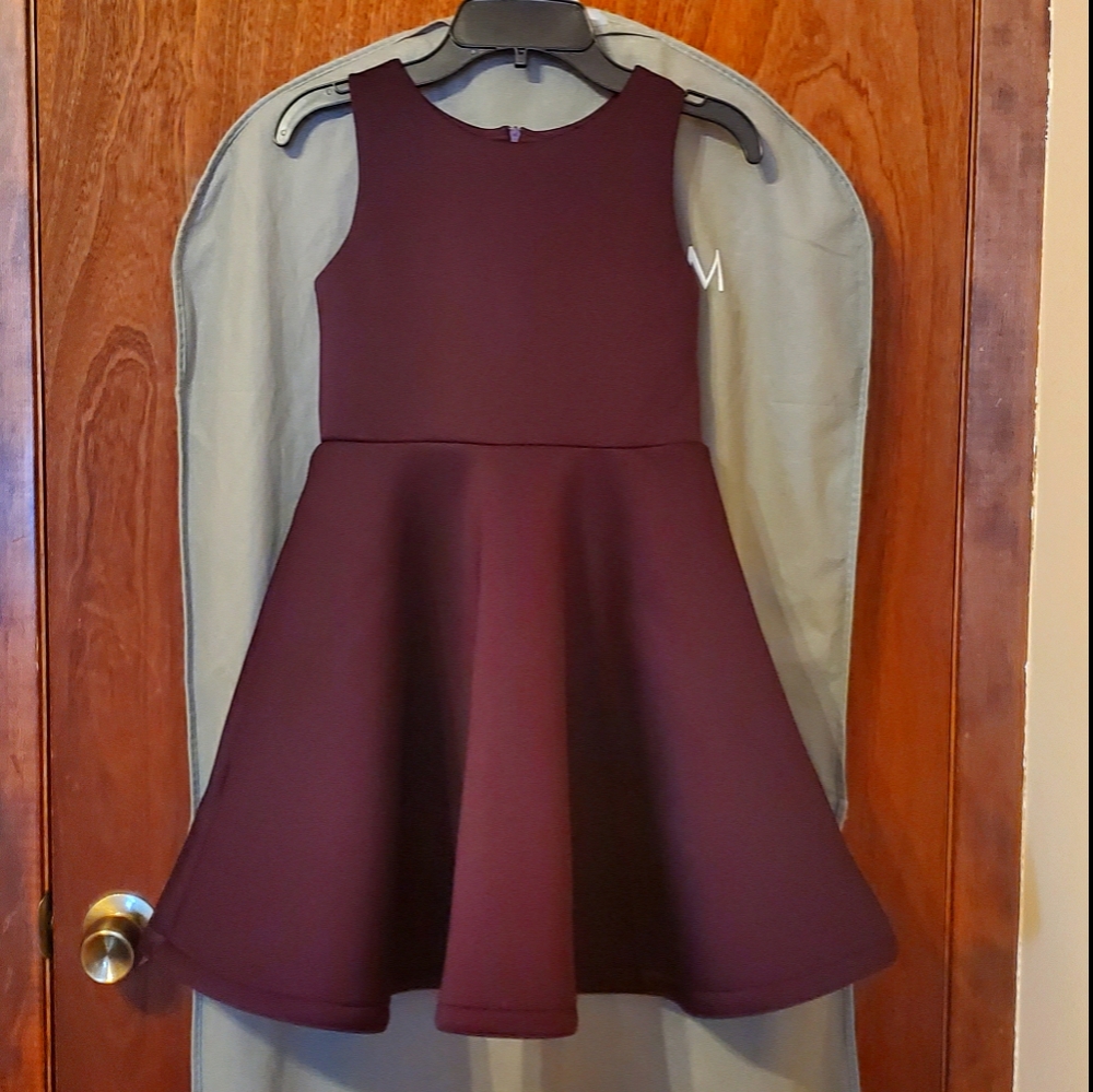NWT Girls Size 10 Zunie dress, burgundy